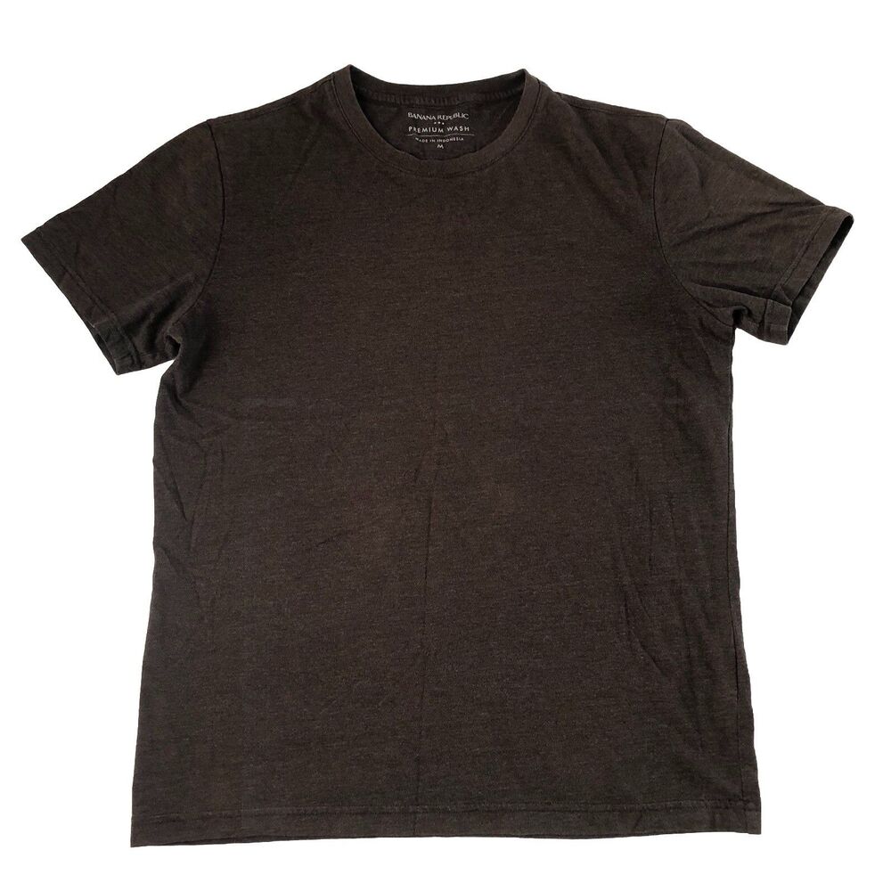 Banana republic factory men’s premium wash T-shirt Dark Brown Taupe Medium